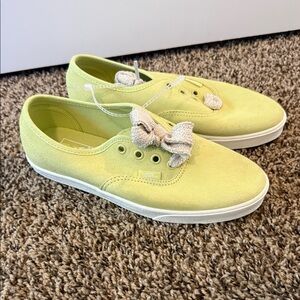 Vans Lime Green Suede Athletic Shoes